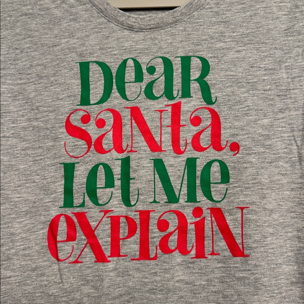 Holiday Time Heather Gray Tee with Red Logo